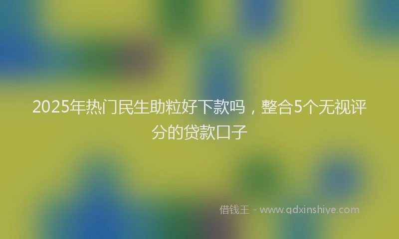 2025年热门民生助粒好下款吗，整合5个无视评分的贷款口子