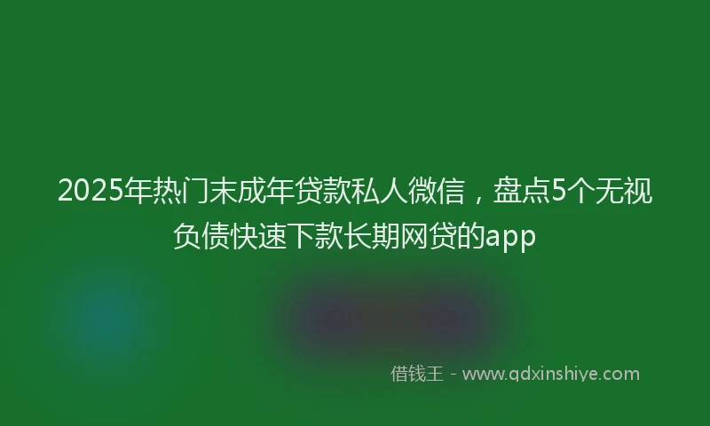 2025年热门末成年贷款私人微信，盘点5个无视负债快速下款长期网贷的app