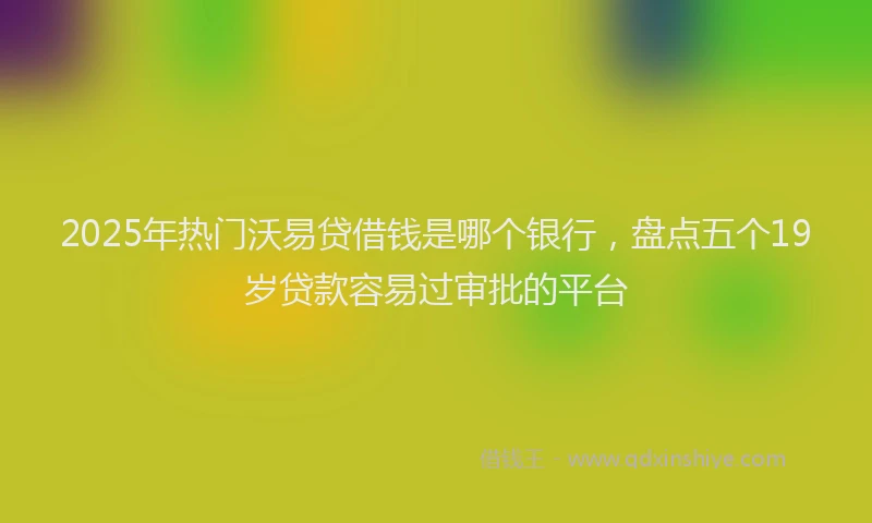 2025年热门沃易贷借钱是哪个银行，盘点五个19岁贷款容易过审批的平台