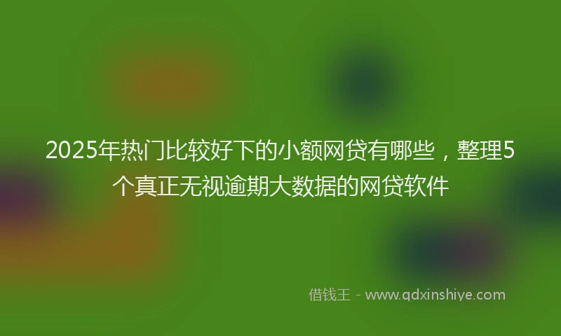 2025年热门比较好下的小额网贷有哪些，整理5个真正无视逾期大数据的网贷软件