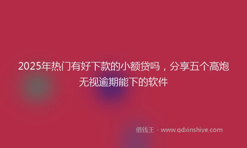 2025年热门有好下款的小额贷吗，分享五个高炮无视逾期能下的软件
