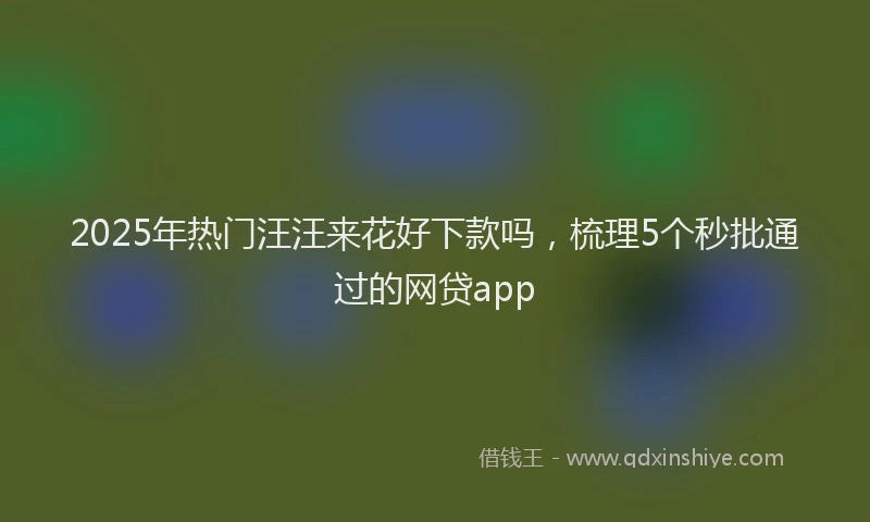 2025年热门汪汪来花好下款吗，梳理5个秒批通过的网贷app