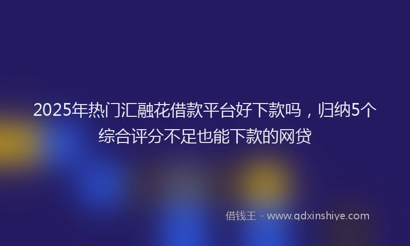 2025年热门汇融花借款平台好下款吗，归纳5个综合评分不足也能下款的网贷