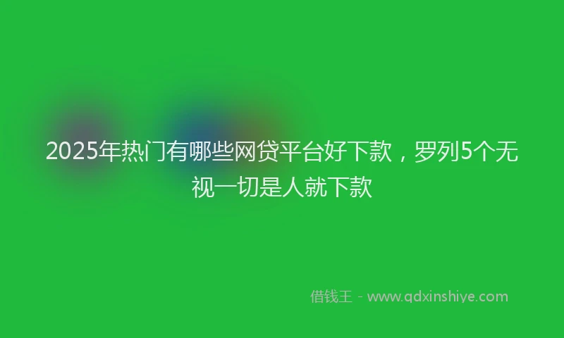2025年热门有哪些网贷平台好下款，罗列5个无视一切是人就下款