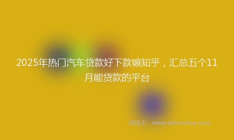 2025年热门汽车贷款好下款嘛知乎,汇总五个11月能贷款的平台