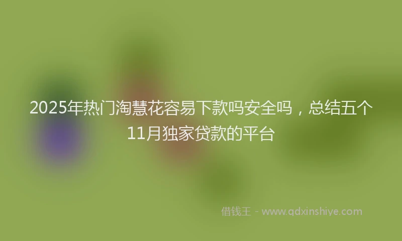 2025年热门淘慧花容易下款吗安全吗，总结五个11月独家贷款的平台