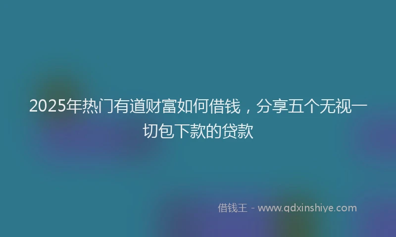 2025年热门有道财富如何借钱，分享五个无视一切包下款的贷款