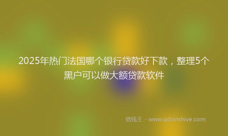 2025年热门法国哪个银行贷款好下款，整理5个黑户可以做大额贷款软件