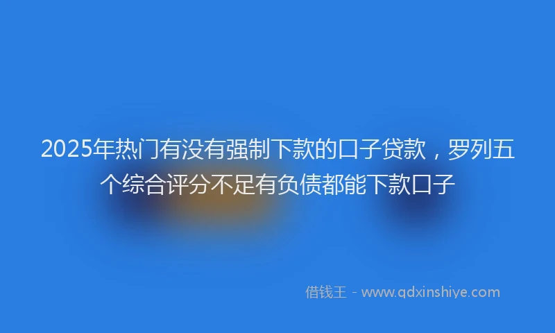 2025年热门有没有强制下款的口子贷款,罗列五个综合评分不足有负债都能下款口子