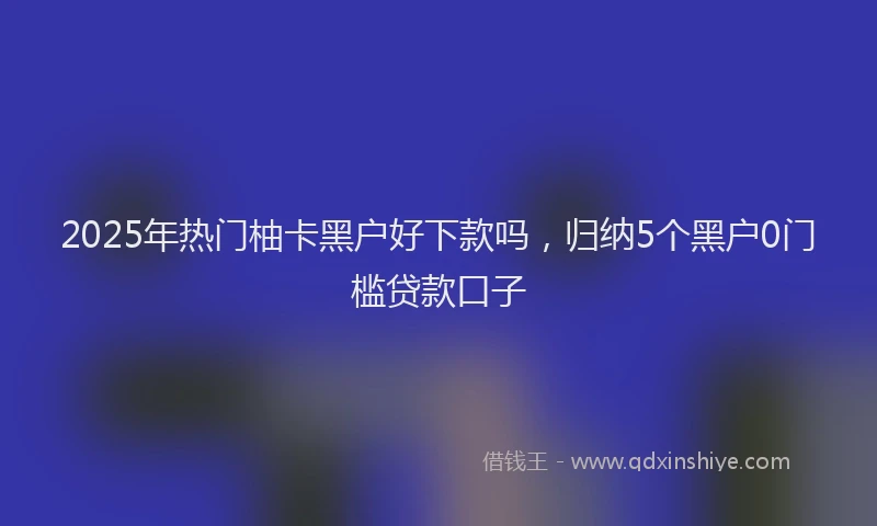 2025年热门柚卡黑户好下款吗，归纳5个黑户0门槛贷款口子