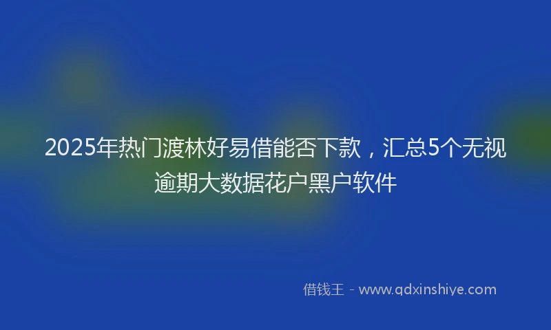 2025年热门渡林好易借能否下款，汇总5个无视逾期大数据花户黑户软件