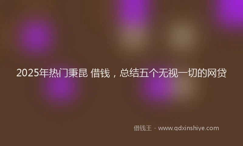 2025年热门秉昆 借钱，总结五个无视一切的网贷