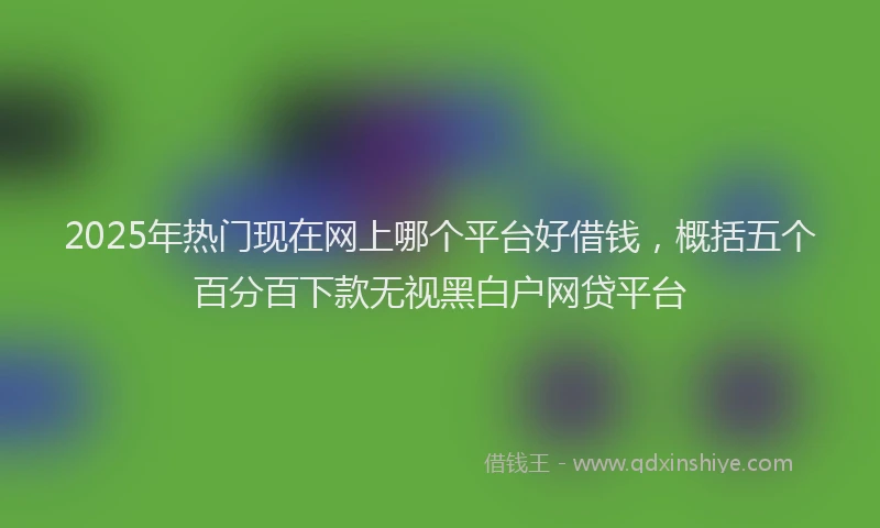 2025年热门现在网上哪个平台好借钱，概括五个百分百下款无视黑白户网贷平台