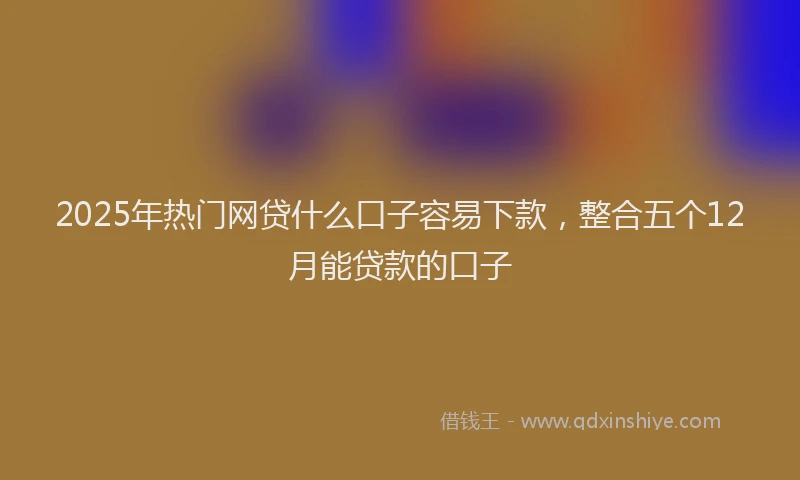 2025年热门网贷什么口子容易下款，整合五个12月能贷款的口子