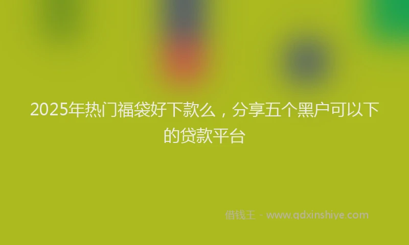 2025年热门福袋好下款么，分享五个黑户可以下的贷款平台