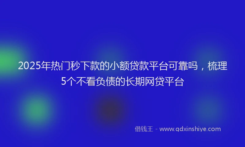 2025年热门秒下款的小额贷款平台可靠吗，梳理5个不看负债的长期网贷平台