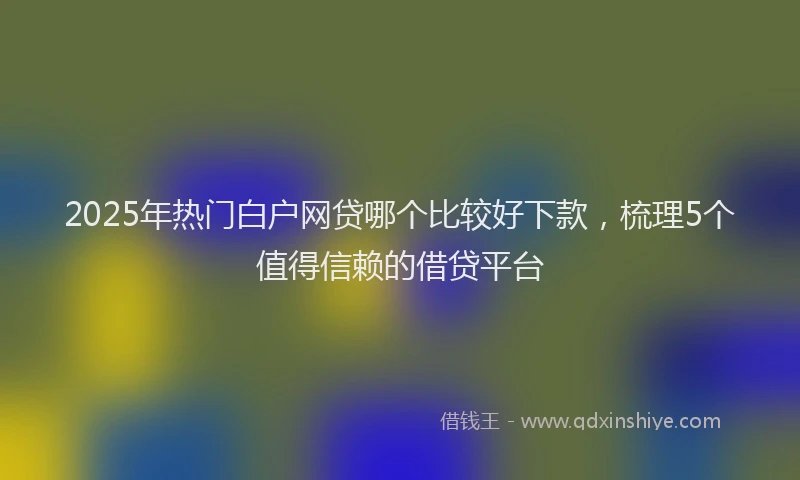 2025年热门白户网贷哪个比较好下款，梳理5个值得信赖的借贷平台
