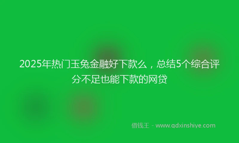 2025年热门玉兔金融好下款么，总结5个综合评分不足也能下款的网贷