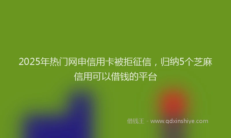 2025年热门网申信用卡被拒征信,归纳5个芝麻信用可以借钱的平台