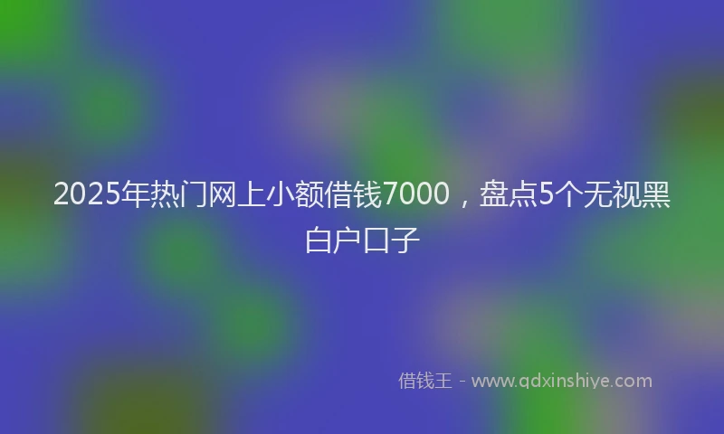 2025年热门网上小额借钱7000，盘点5个无视黑白户口子