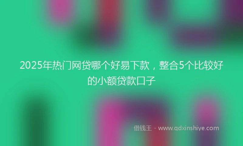 2025年热门网贷哪个好易下款，整合5个比较好的小额贷款口子