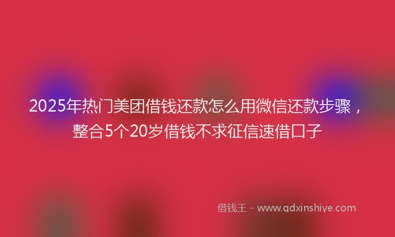 2025年热门美团借钱还款怎么用微信还款步骤，整合5个20岁借钱不求征信速借口子