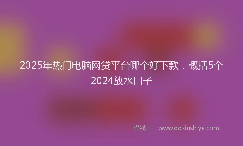 2025年热门电脑网贷平台哪个好下款，概括5个2024放水口子