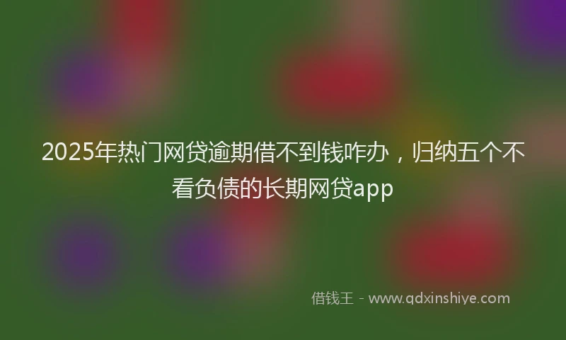 2025年热门网贷逾期借不到钱咋办，归纳五个不看负债的长期网贷app