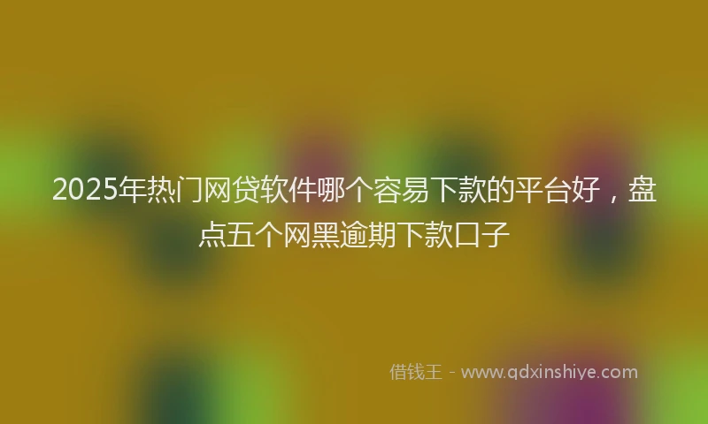 2025年热门网贷软件哪个容易下款的平台好，盘点五个网黑逾期下款口子