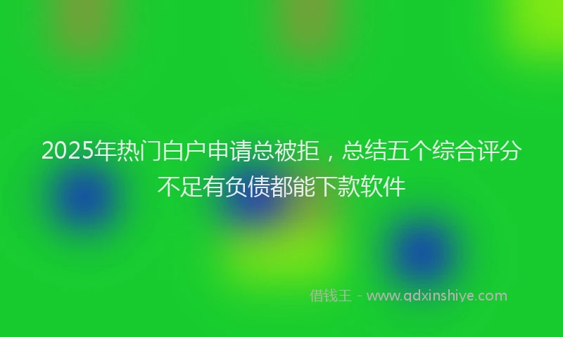 2025年热门白户申请总被拒，总结五个综合评分不足有负债都能下款软件
