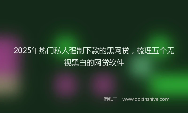 2025年热门私人强制下款的黑网贷，梳理五个无视黑白的网贷软件