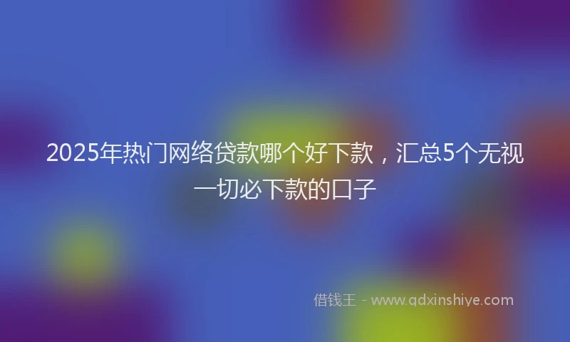 2025年热门网络贷款哪个好下款，汇总5个无视一切必下款的口子
