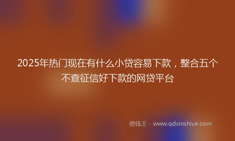 2025年热门现在有什么小贷容易下款，整合五个不查征信好下款的网贷平台