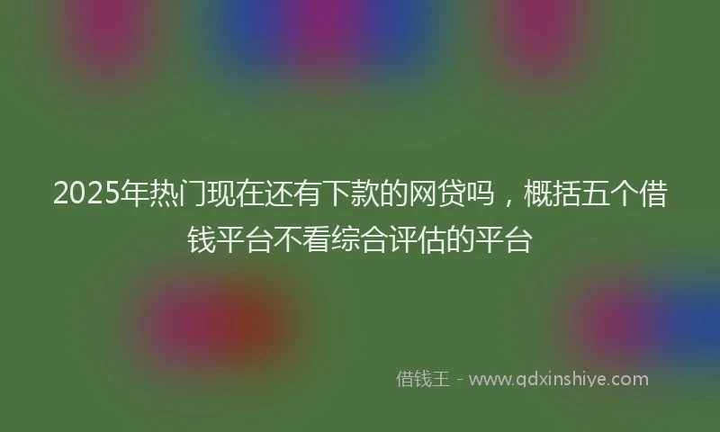 2025年热门现在还有下款的网贷吗，概括五个借钱平台不看综合评估的平台