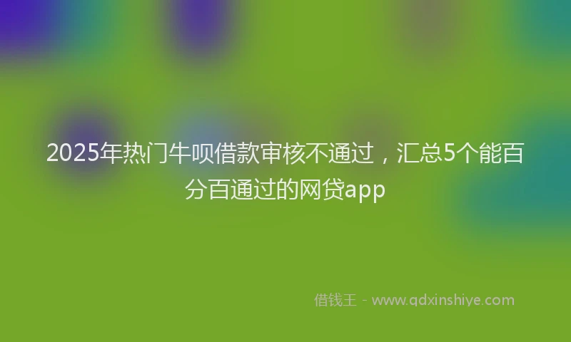 2025年热门牛呗借款审核不通过，汇总5个能百分百通过的网贷app