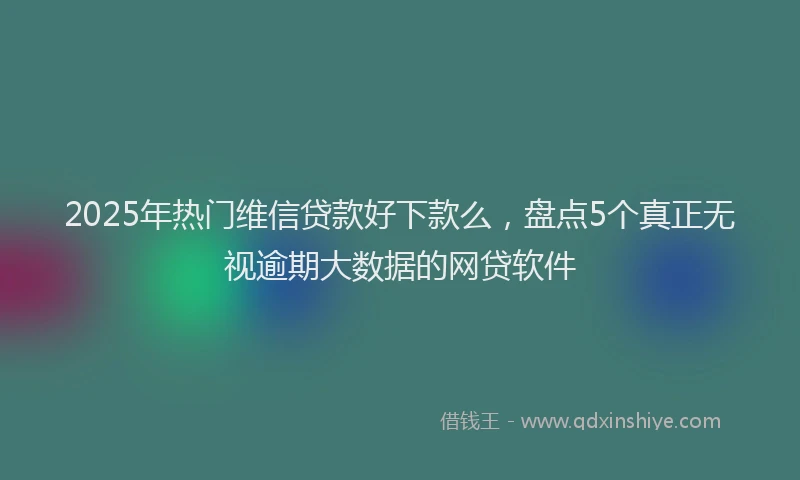 2025年热门维信贷款好下款么,盘点5个真正无视逾期大数据的网贷软件