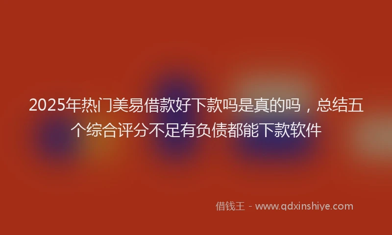 2025年热门美易借款好下款吗是真的吗，总结五个综合评分不足有负债都能下款软件