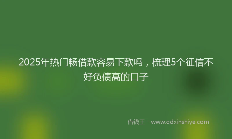 2025年热门畅借款容易下款吗,梳理5个征信不好负债高的口子