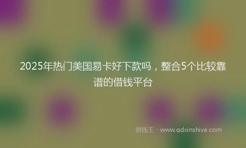 2025年热门美国易卡好下款吗，整合5个比较靠谱的借钱平台