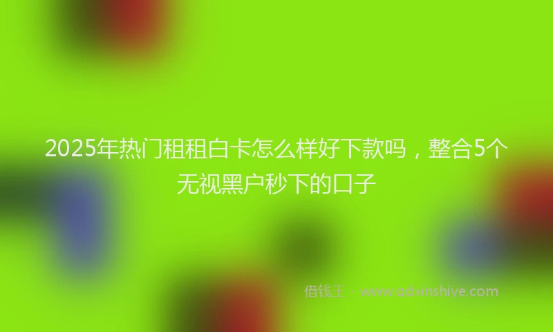 2025年热门租租白卡怎么样好下款吗，整合5个无视黑户秒下的口子
