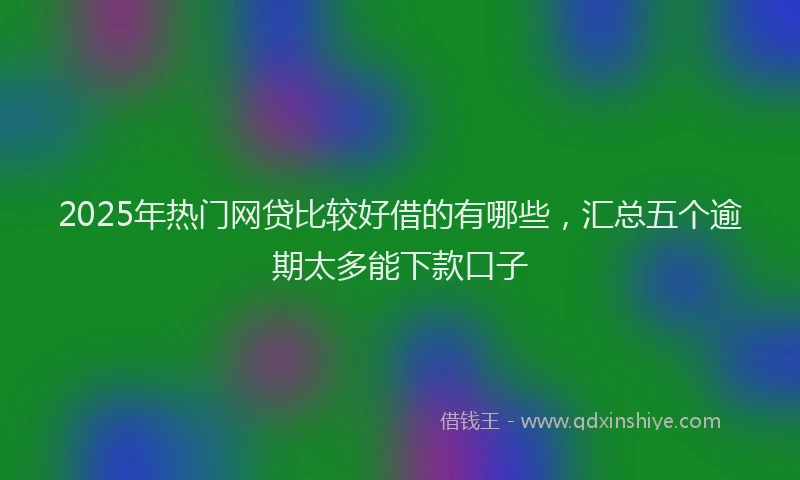 2025年热门网贷比较好借的有哪些,汇总五个逾期太多能下款口子