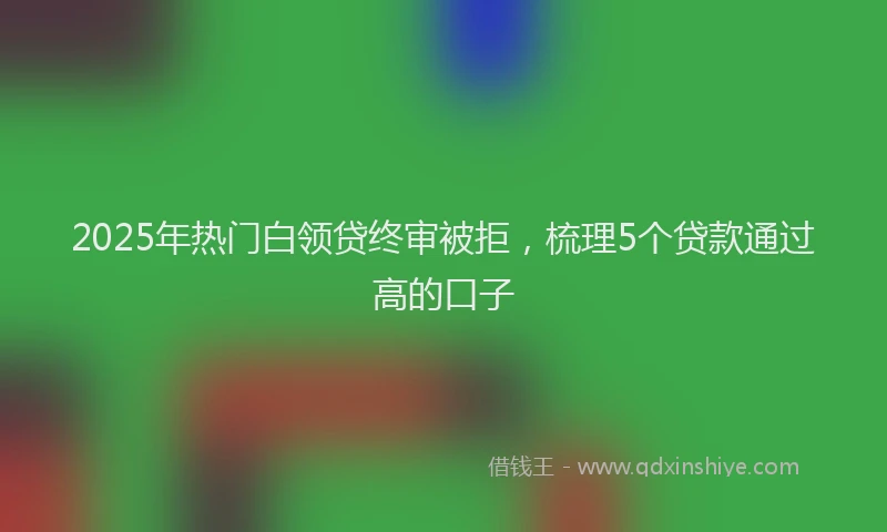 2025年热门白领贷终审被拒，梳理5个贷款通过高的口子