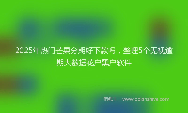 2025年热门芒果分期好下款吗，整理5个无视逾期大数据花户黑户软件