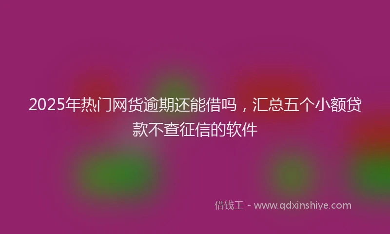 2025年热门网货逾期还能借吗，汇总五个小额贷款不查征信的软件