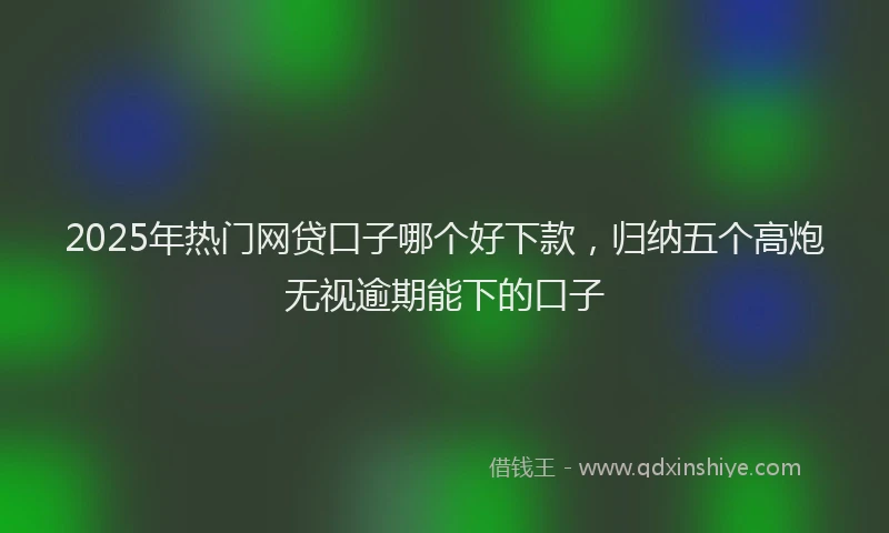2025年热门网贷口子哪个好下款，归纳五个高炮无视逾期能下的口子