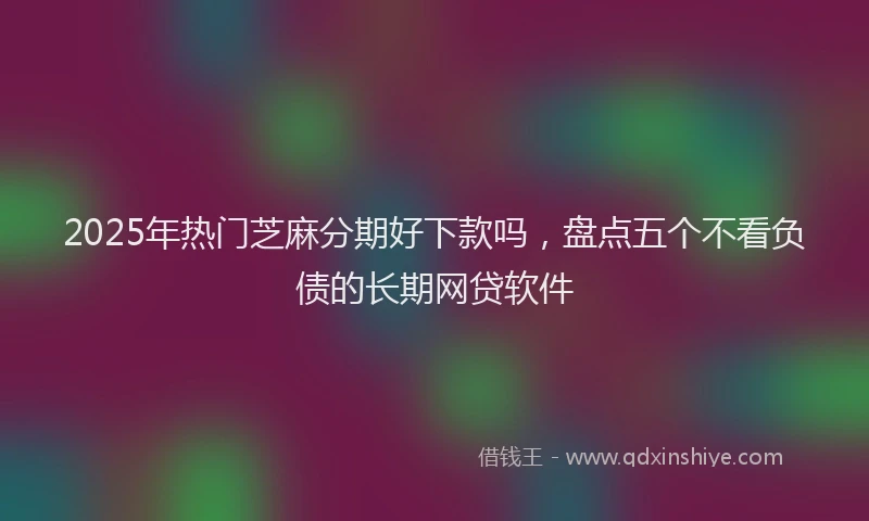 2025年热门芝麻分期好下款吗,盘点五个不看负债的长期网贷软件
