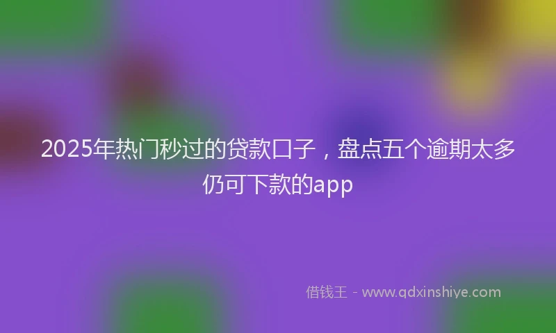 2025年热门秒过的贷款口子，盘点五个逾期太多仍可下款的app