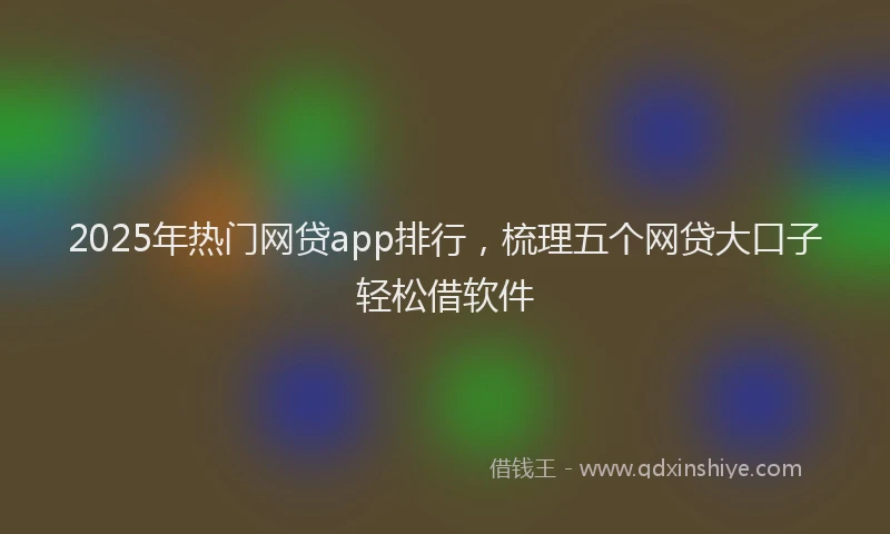 2025年热门网贷app排行，梳理五个网贷大口子轻松借软件