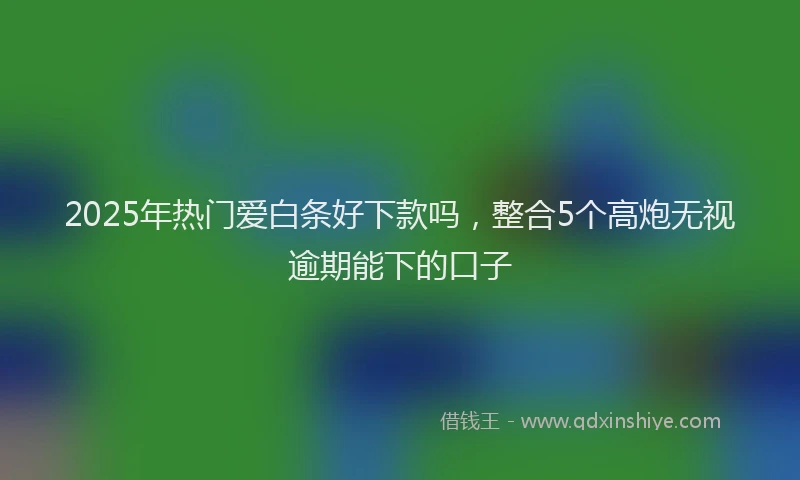 2025年热门爱白条好下款吗，整合5个高炮无视逾期能下的口子