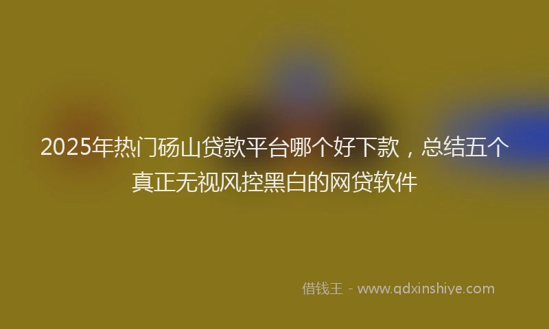 2025年热门砀山贷款平台哪个好下款，总结五个真正无视风控黑白的网贷软件